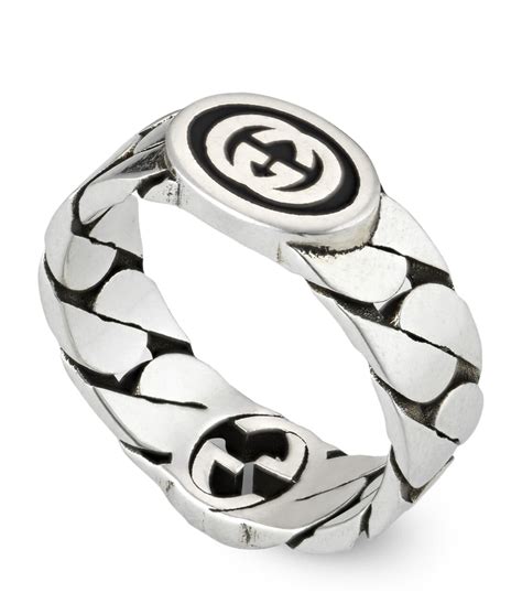 wpmens silver gucci stripped ring|Gucci Silver Rings for Women .